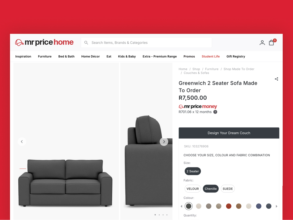 Mr Price Home Made to Order